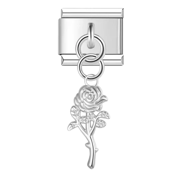 Dangling Rose — silver [ref:50487473635606]