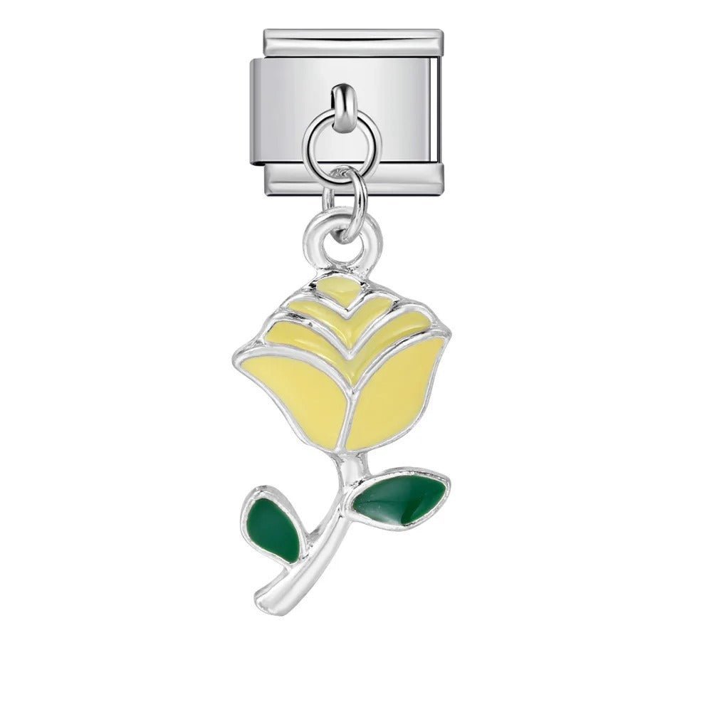 Dangling Yellow Rose — Silver [ref:50487504306454]