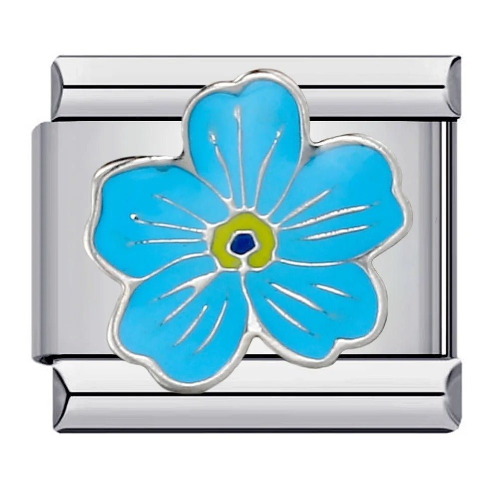 Tropical Blue Flower — Silver [ref:50541492109590]