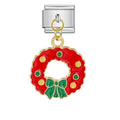 Dangling Red Wreath — Silver [ref:52896843661590]