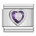 Purple Gem Heart — Silver [ref:53268211433750]