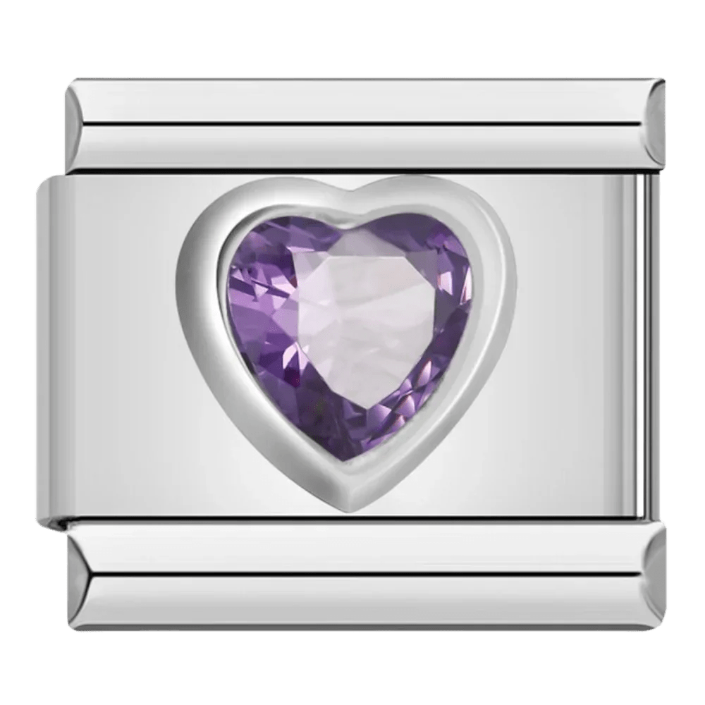 Purple Gem Heart — Silver [ref:53268211433750]