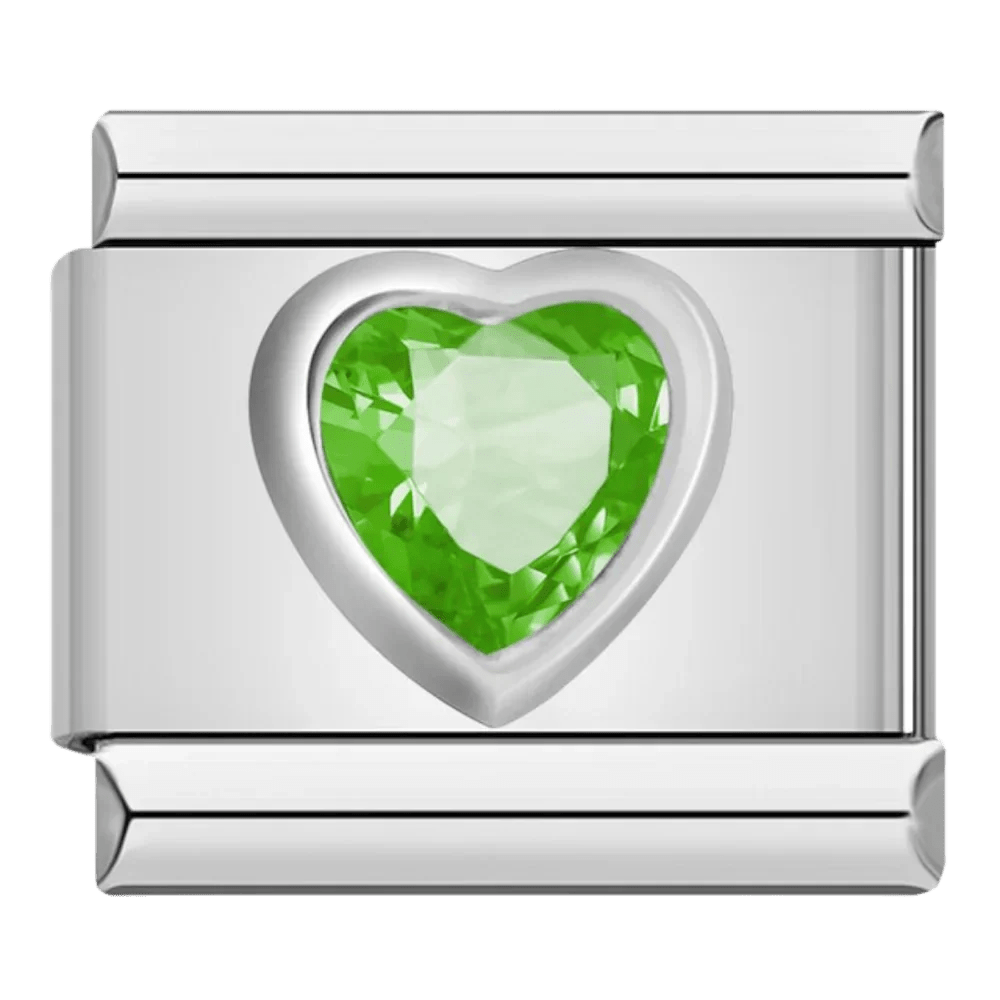 Green Gem Heart — Silver [ref:53268238041366]