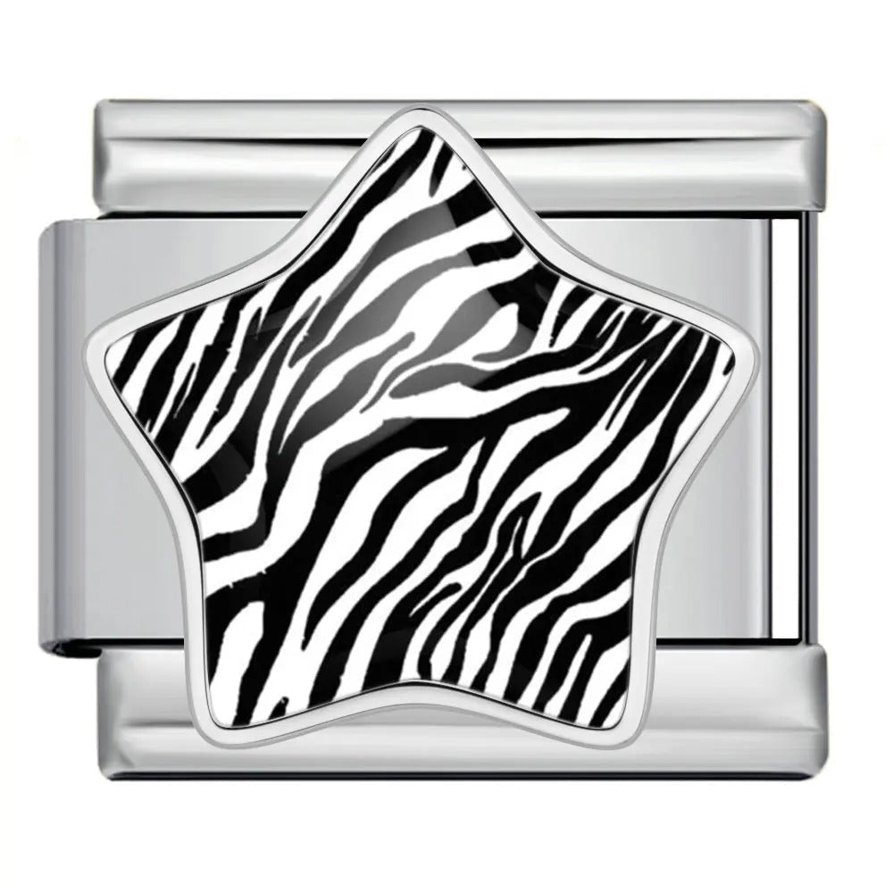 Zebra Print Star — Silver [ref:55158551249174]