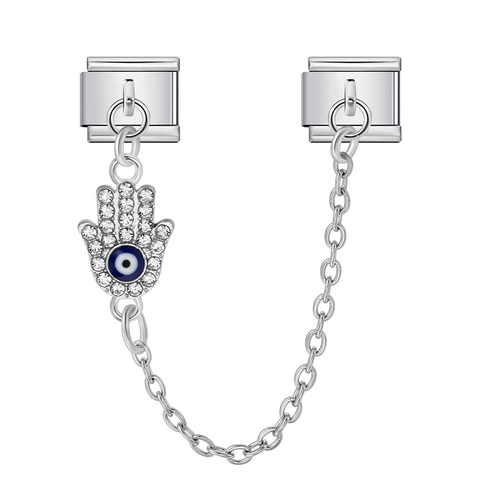 Hamsa Hand Chain — Silver [ref:55610597048598]