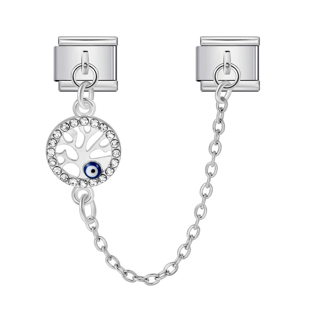 Evil Eye Tree Chain — Silver [ref:55610599932182]
