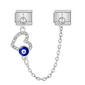 Evil Eye Heart Chain — Silver [ref:55610604486934]