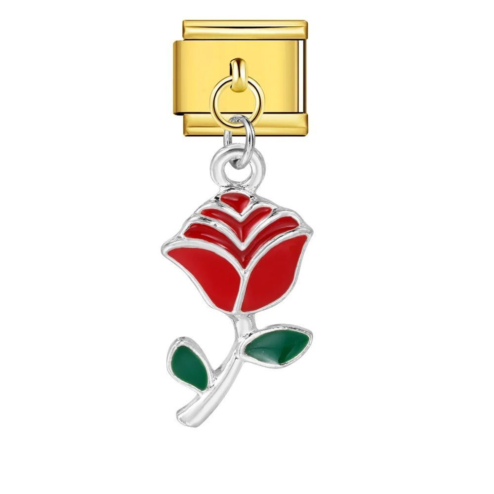 Dangling Red Rose — Gold [ref:50487501455638]