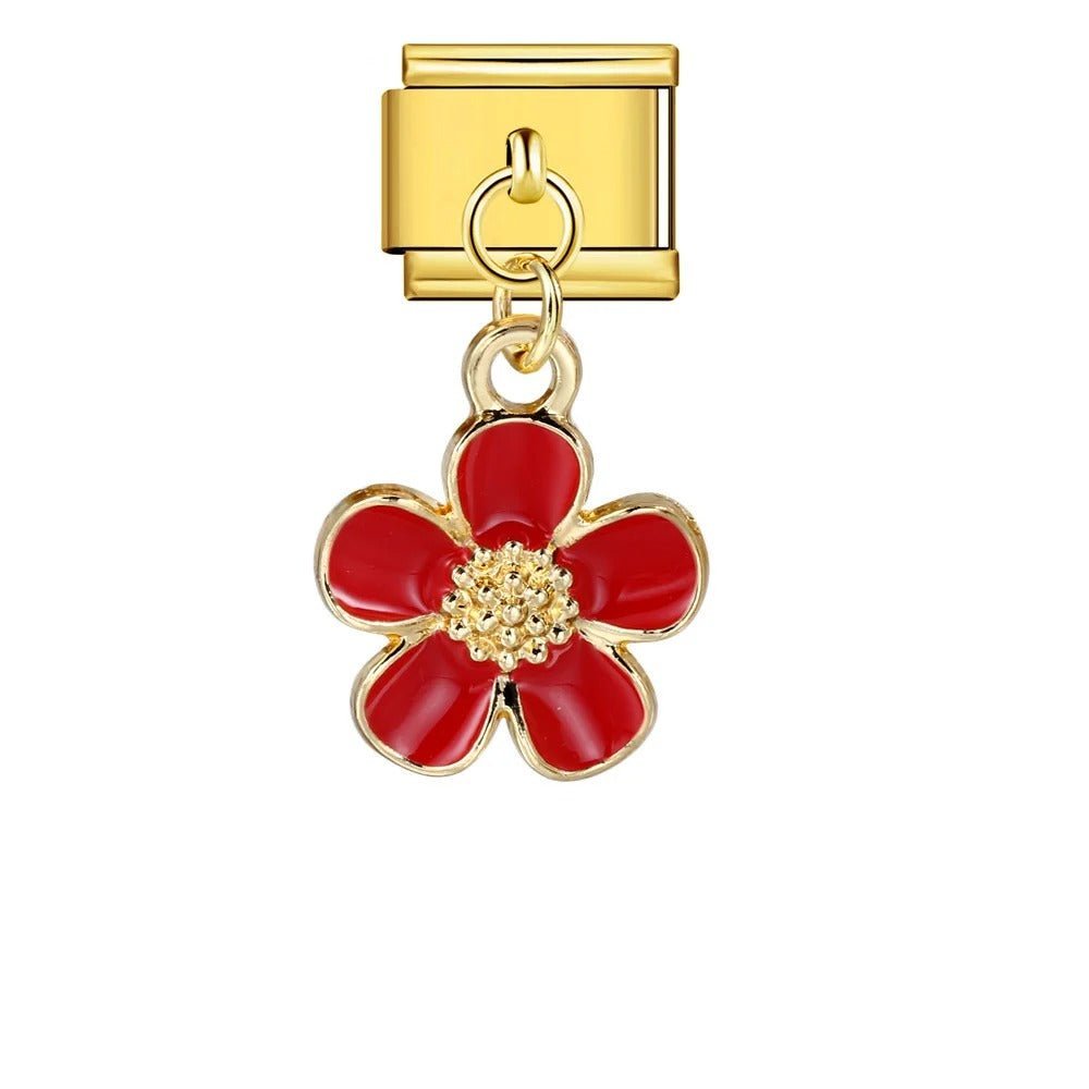 Dangling Red Flower — Gold [ref:50487502274838]