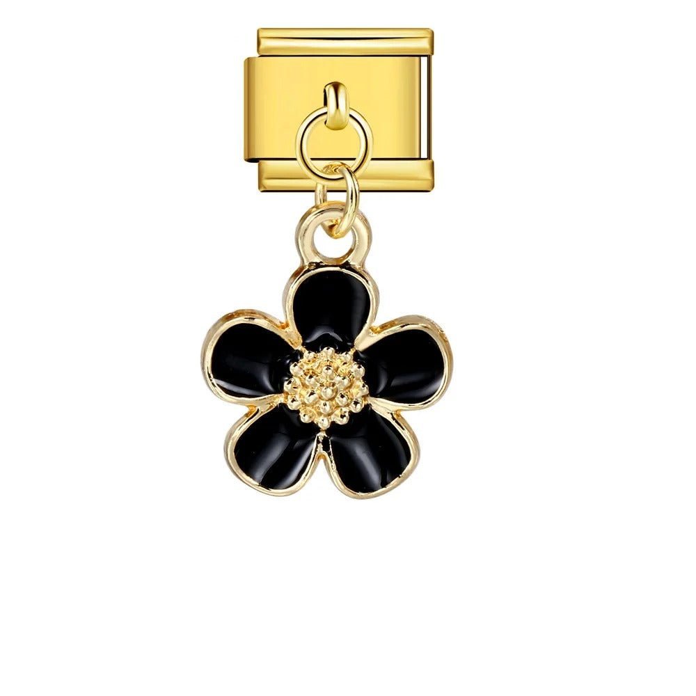 Dangling Black Flower — Gold [ref:50487504896278]