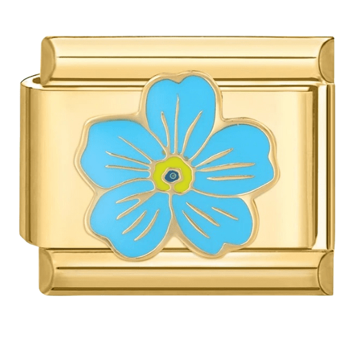 Tropical Blue Flower — Gold [ref:50564435673366]