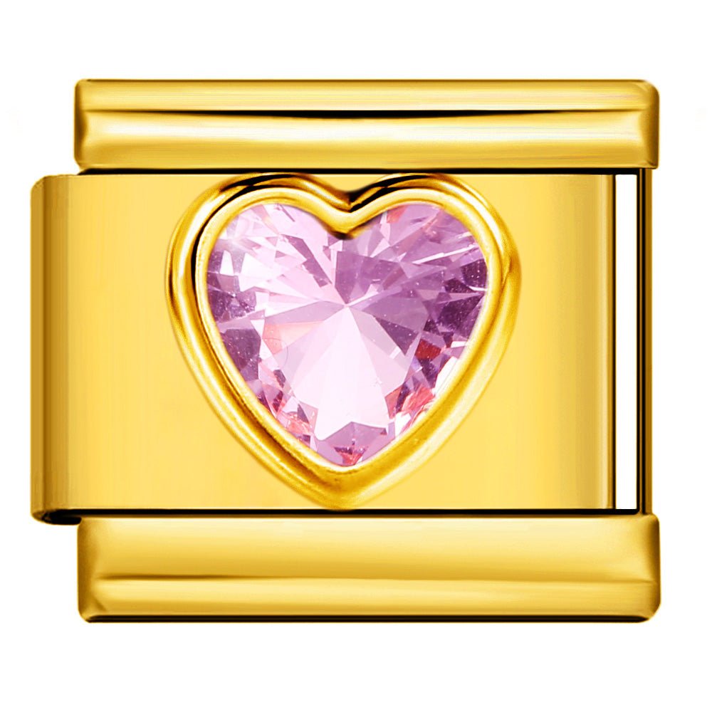 Pink Gem Heart — Gold [ref:53268139180310]