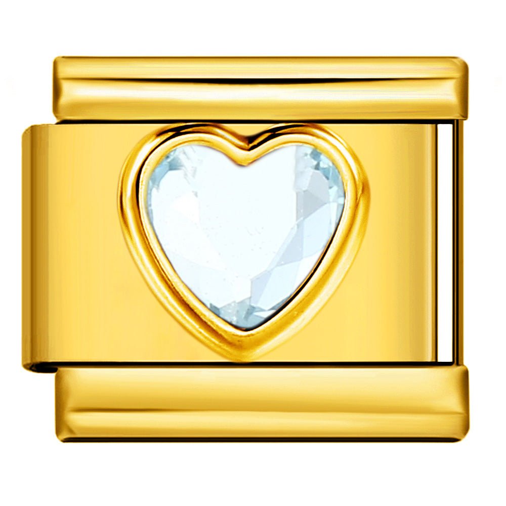White Gem Heart — Gold [ref:53268191936790]