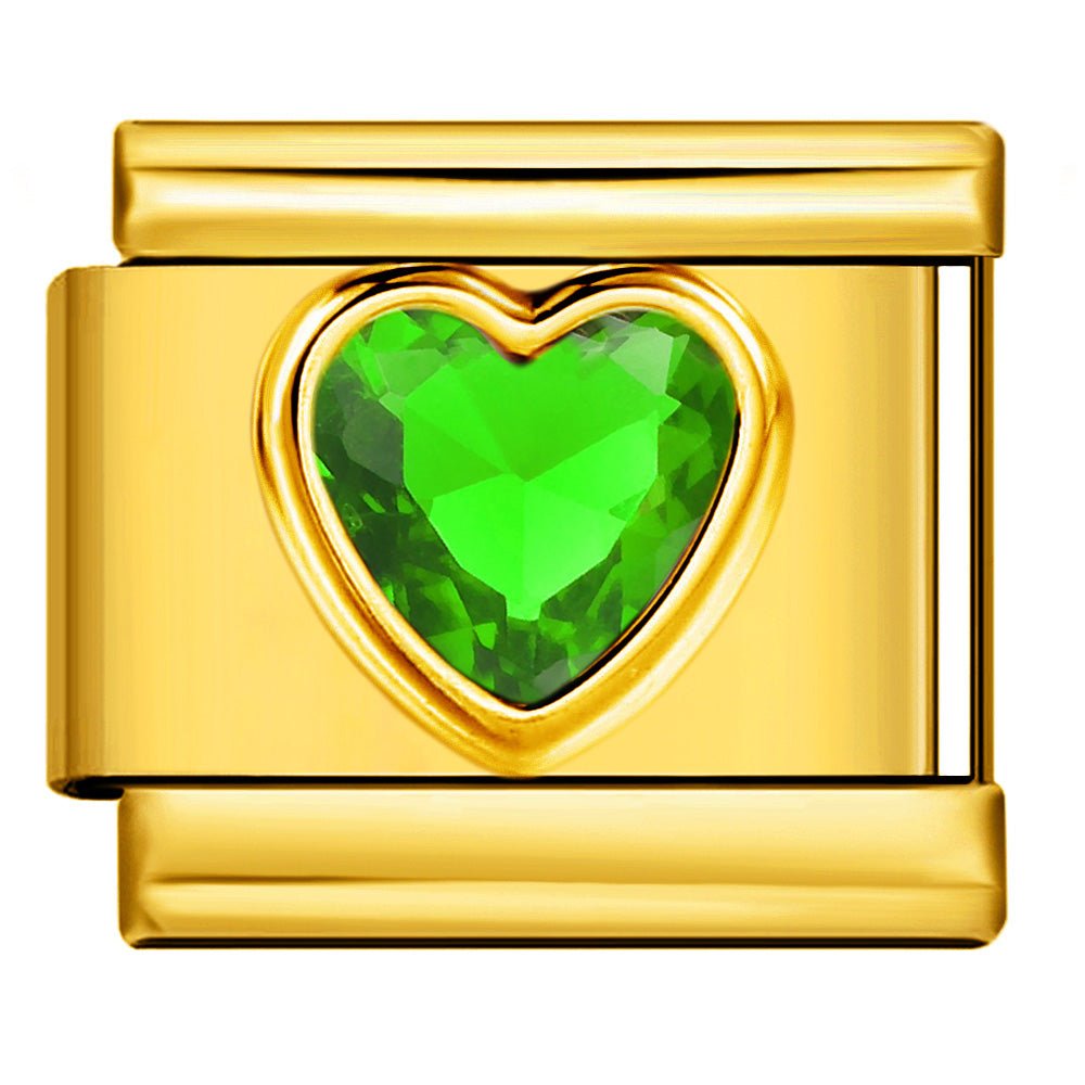 Green Gem Heart — Gold [ref:53268236632342]