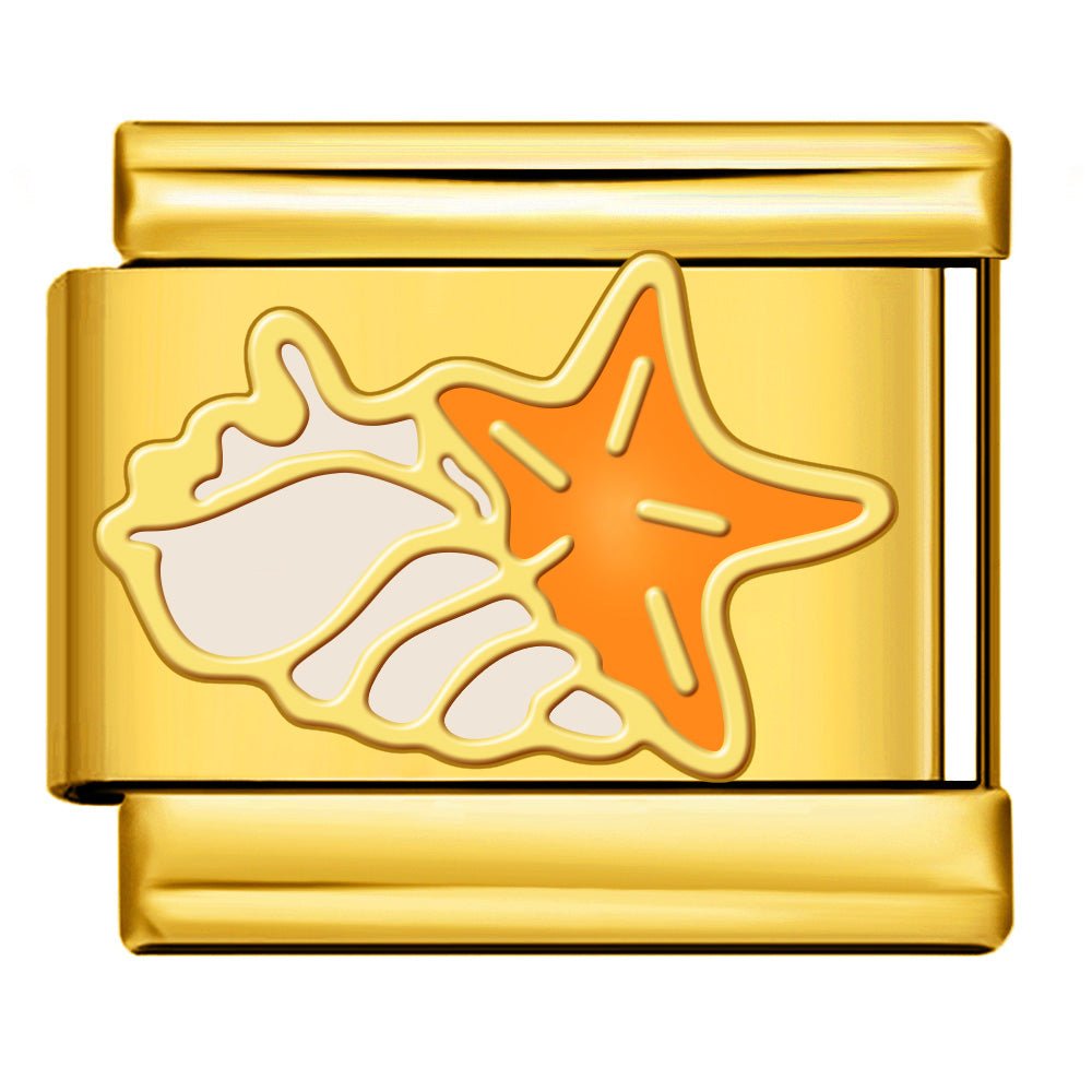 Starfish & Shell — Gold [ref:53435393147158]