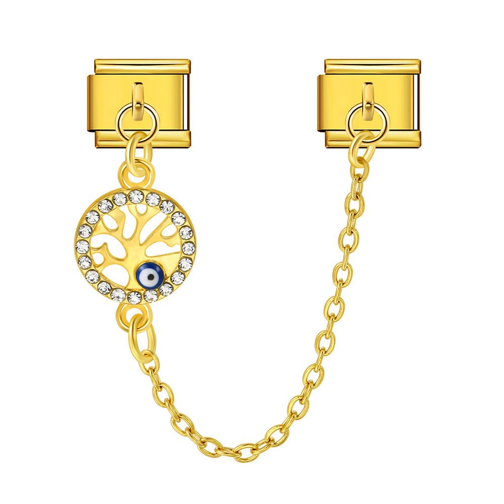 Evil Eye Tree Chain — Gold [ref:55610599964950]