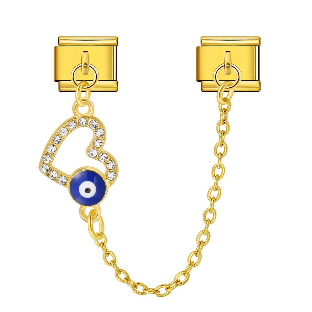 Evil Eye Heart Chain — Gold [ref:55610604454166]
