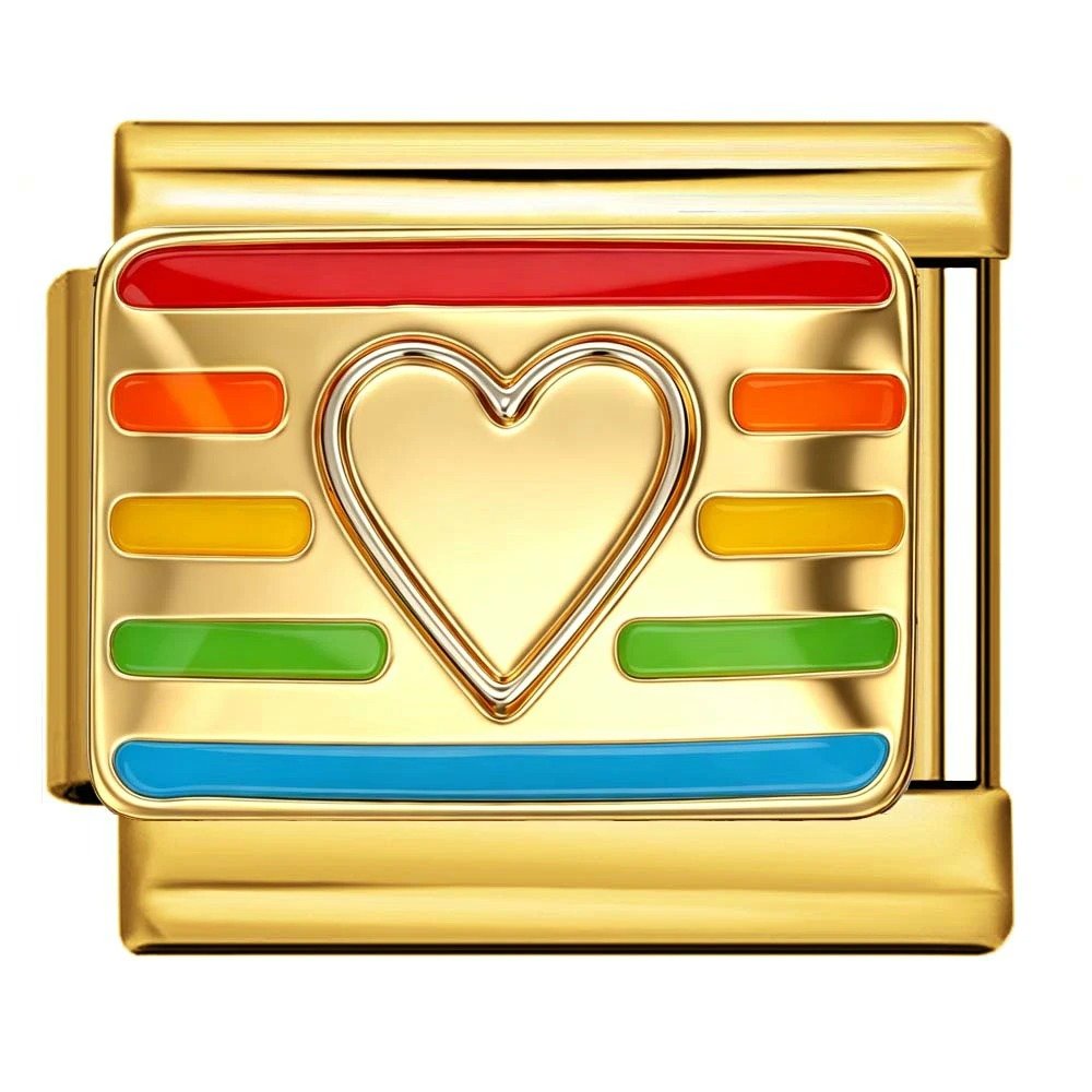 Rainbow Heart — Gold [ref:55612711141654]