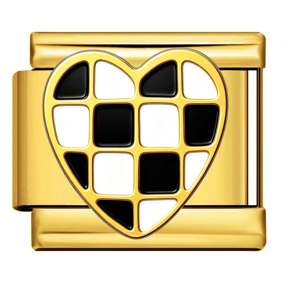 Checkered Heart — Gold [ref:55612740206870]